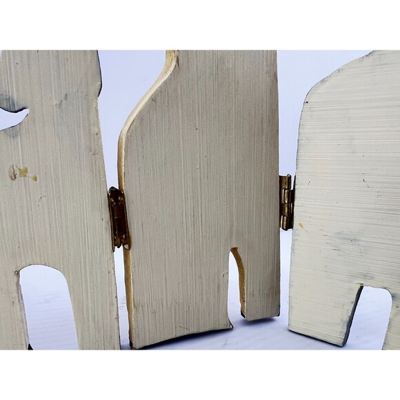 Vtg NOAH’S ARK Nursery Room Decor Shelf Table Top Zoo Animals Lion Giraffe Zebra - Picture 12 of 13